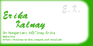 erika kalnay business card